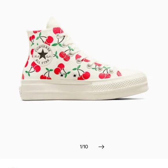 Converse Shoes - Converse Cherry Print High-Top Sneakers